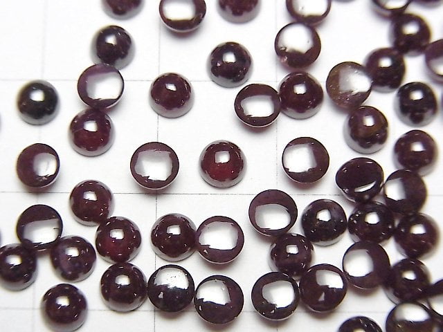 [Video] Star Garnet Round Cabochon 4x4mm 10pcs