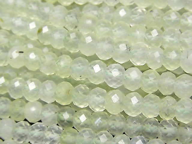 Prehnite, Roundel Gemstone Beads