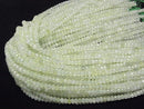 [Video] High Quality! Prehnite AAA Faceted Button Rondelle 6x6x4mm 1strand beads (aprx.15inch / 37cm)