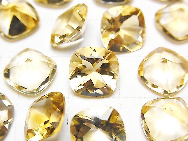 [Video] High Quality Citrine AAA Loose stone Square Faceted 10x10mm 2pcs