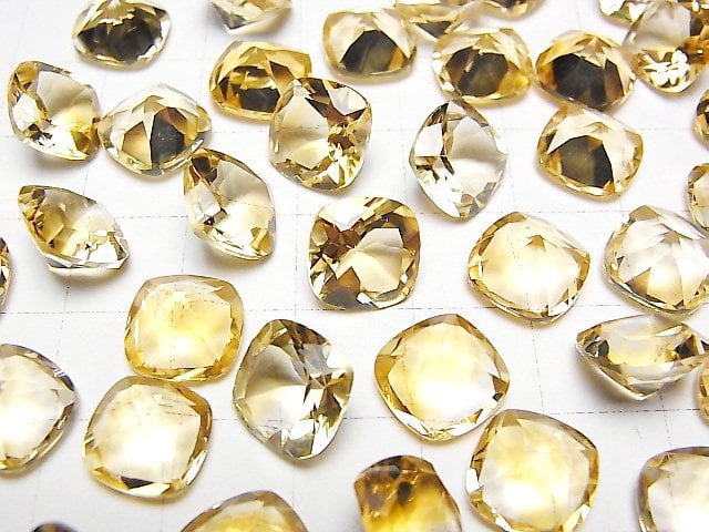 [Video] High Quality Citrine AAA Loose stone Square Faceted 10x10mm 2pcs