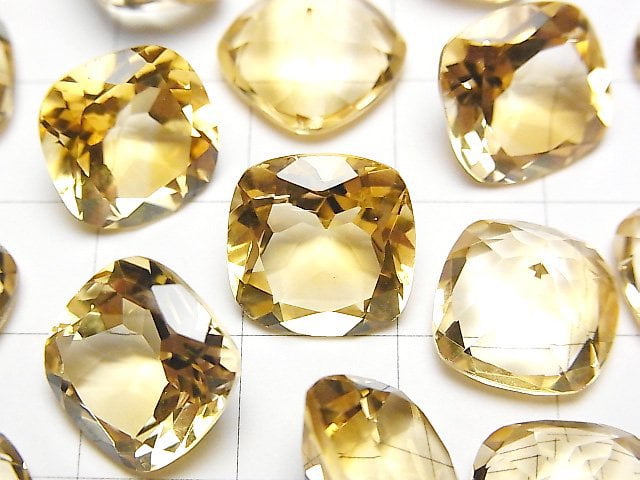 [Video]High Quality Citrine AAA Loose stone Square Faceted 12x12mm 1pc