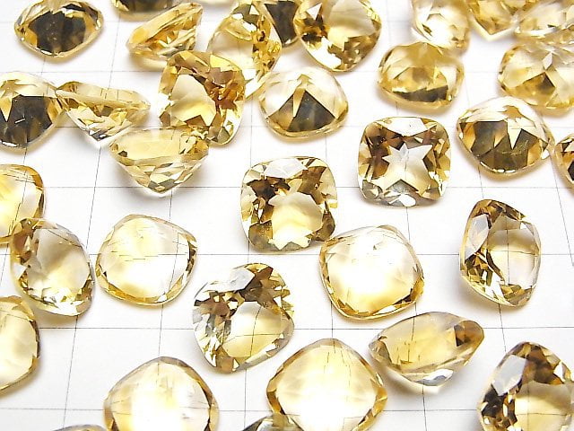 [Video]High Quality Citrine AAA Loose stone Square Faceted 12x12mm 1pc