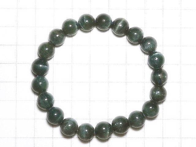 [Video] [One of a kind] Apatite Cat's Eye Round 9mm Bracelet NO.15