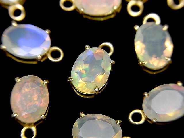 Bezel Setting, Opal, Oval Gemstone Beads