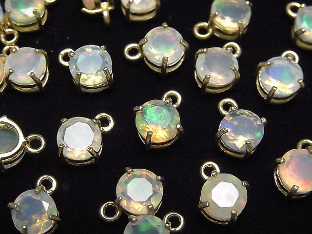 Bezel Setting, Opal Gemstone Beads