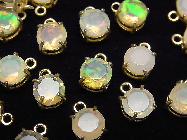 Bezel Setting, Opal Gemstone Beads