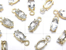 [Video] High Quality Aquamarine AAA Bezel Setting Marquise Faceted 8x4mm 18KGP 2pcs
