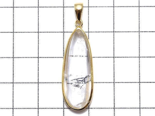 [Video] [One of a kind] Sichuan Graphite In Quartz Pendant 18KGP NO.20