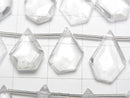 [Video] High Quality Crystal AAA Rough Slice Faceted 1strand beads (aprx.7inch / 17cm)