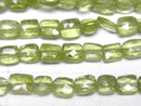 [Video]High Quality Peridot AAA- Square -Faceted Rectangle half or 1strand beads (aprx.13inch/32cm)