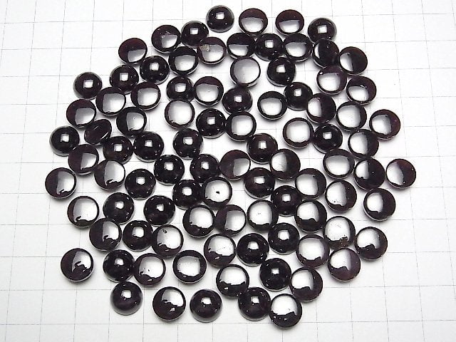 [Video] Star Garnet Round Cabochon 10x10mm 2pcs