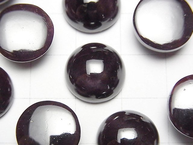 [Video] Star Garnet Round Cabochon 14x14mm 1pc