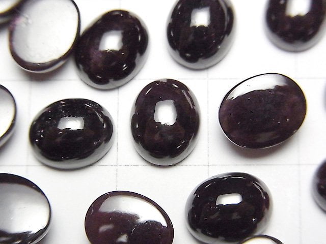 [Video] Star Garnet Oval Cabochon 10x8mm 2pcs