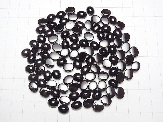 [Video] Star Garnet Oval Cabochon 10x8mm 2pcs