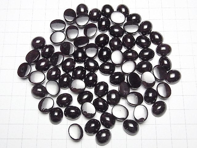 [Video] Star Garnet Oval Cabochon 12x10mm 2pcs