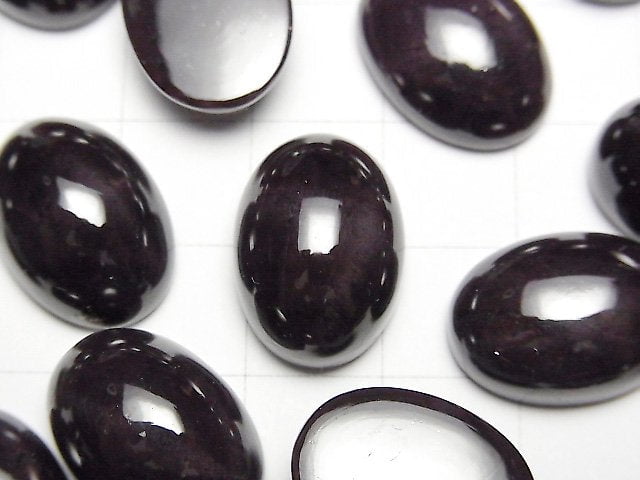 [Video] Star Garnet Oval Cabochon 18x13mm 1pc