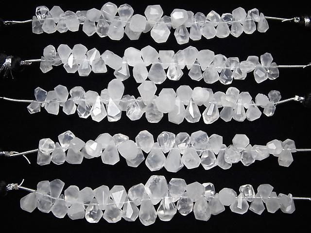 [Video] Himalayan Quartz AAA- Rough Drop Faceted Briolette 1-strand beads (approx. 3 inches/8 cm)