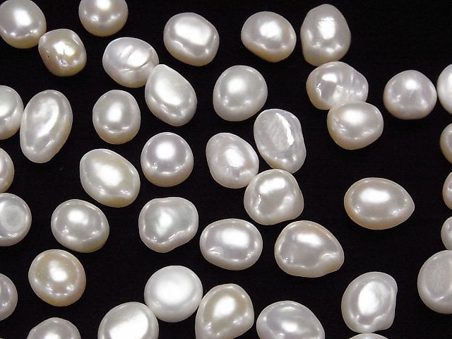 [Video] Fresh Water Pearl AA++ Loose stone Potato-Baroque 8-11mm White 5pcs