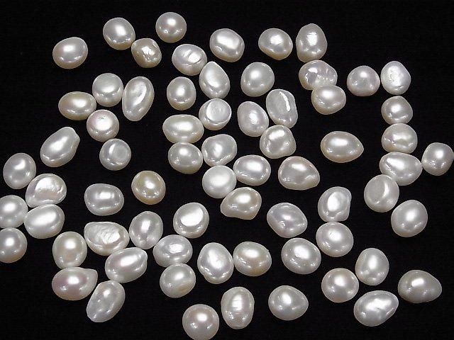 [Video] Fresh Water Pearl AA++ Loose Stone Potato - Baroque 8-11mm White 5pcs