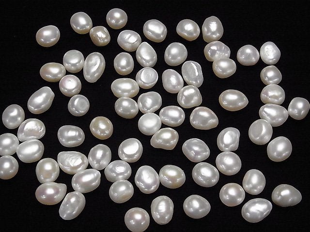 [Video] Fresh Water Pearl AA++ Loose stone Potato-Baroque 8-11mm White 5pcs