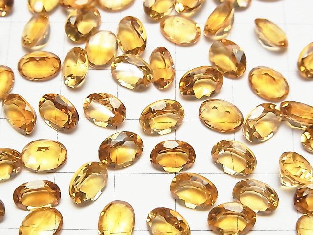 [Video] High Quality Brandy Citrine AAA Loose stone Oval Faceted 8x6mm 3pcs