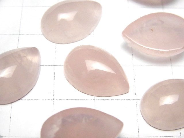 [Video] Rose Quartz AA++ Pear shape Cabochon 18x13mm 2pcs