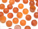 [Video] High Quality Carnelian AAA Carved Round Cabochon 8x8mm 4pcs