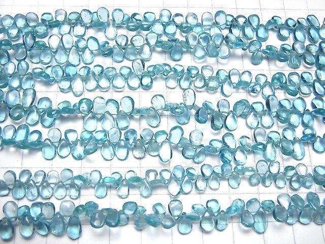 [Video]High Quality Apatite AAA Pear shape (Smooth) [S-M size] half or 1strand beads (aprx.7inch/18cm)