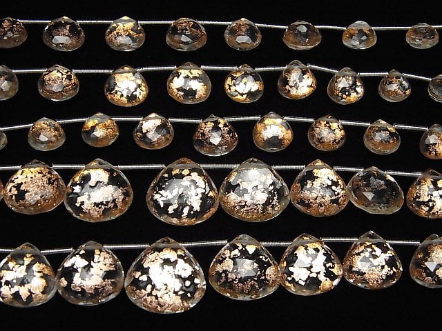 [Video] Triplet Crystal AAA Chestnut Faceted Briolette Bronze 1strand (12pcs)