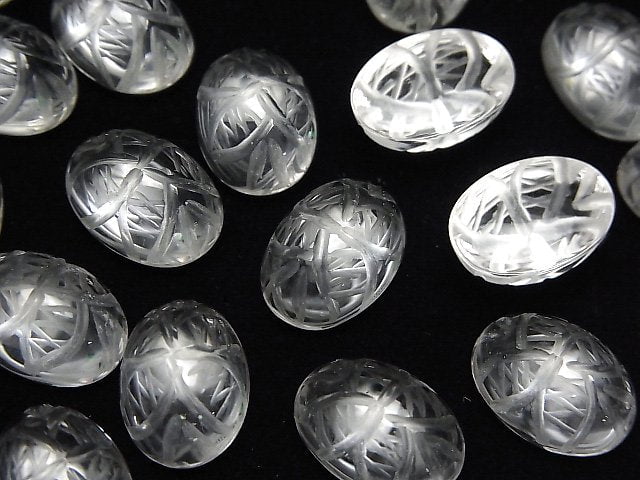 [Video]High Quality Crystal AAA Carved Oval Cabochon 14x10mm 3pcs