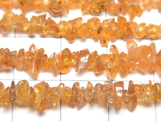 [Video] Spessartite Garnet (Mandarin Garnet) AA+ Chips (Small Nugget) half or 1strand beads (aprx.34inch / 86cm)