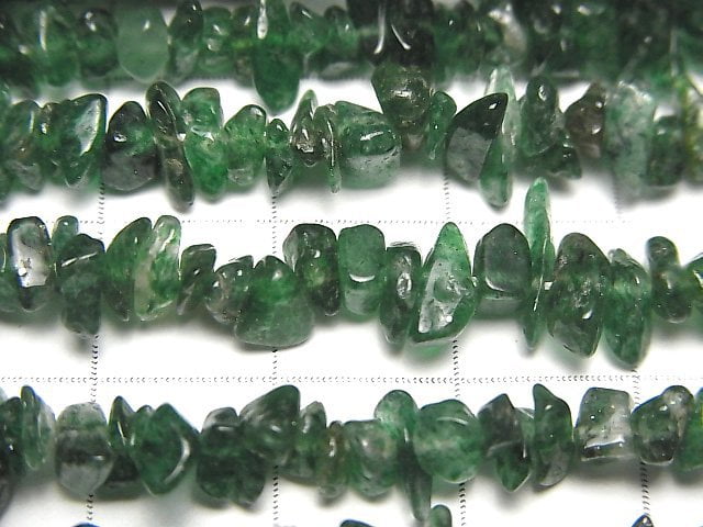 [Video] India Green Aventurine Chips (Small Nugget) 1strand beads (aprx.33inch / 84cm)