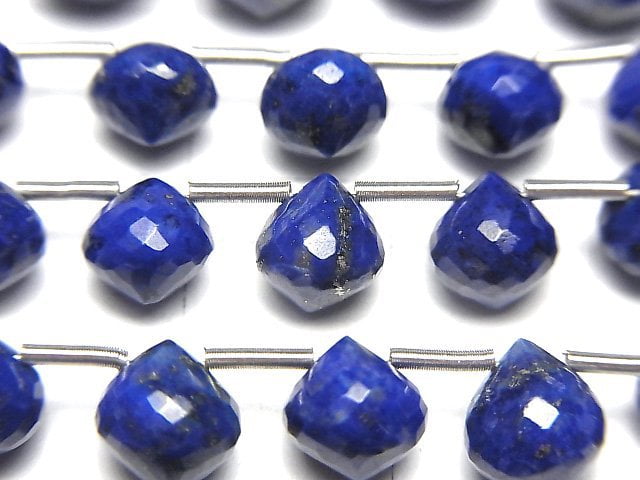 [Video] High Quality Lapislazuli AAA- Onion Faceted Briolette 7x7x7mm 1strand (8pcs)