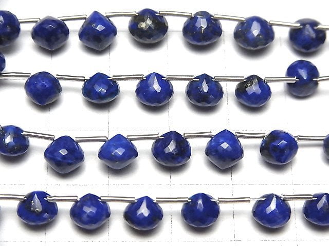 [Video] High Quality Lapislazuli AAA- Onion Faceted Briolette 7x7x7mm 1strand (8pcs)