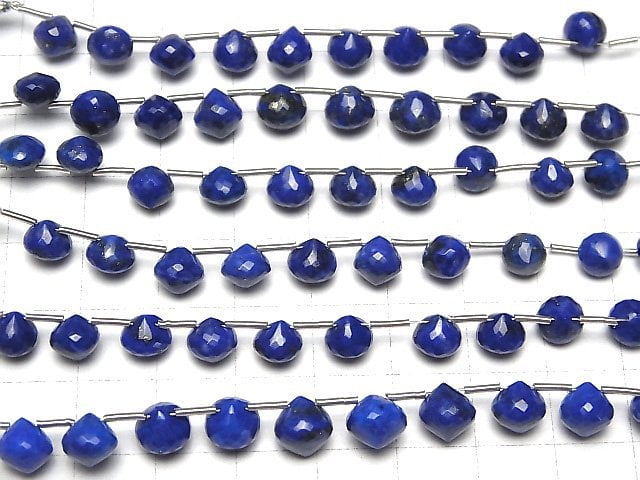 [Video] High Quality Lapislazuli AAA- Onion Faceted Briolette 7x7x7mm 1strand (8pcs)