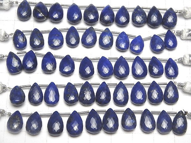 [Video] High Quality Lapislazuli AAA- Pear shape Faceted Briolette 12x8mm half or 1strand (8pcs)