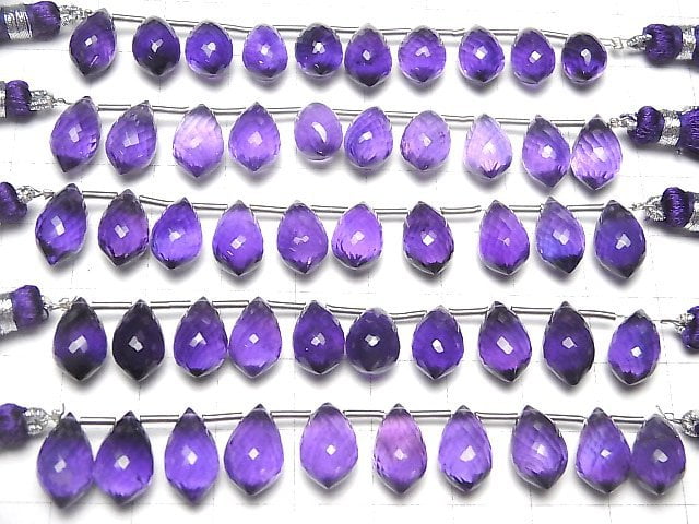 [Video] High Quality Amethyst AAA Marquise Rice Faceted Briolette 12x7mm half or 1strand (8pcs)