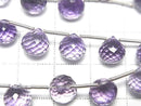 [Video] High Quality Amethyst AAA Onion Faceted Briolette 1 strand (8 pcs)