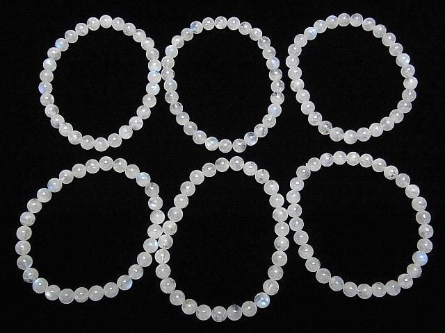 [Video] Rainbow Moonstone AA+ Round 6.5mm Bracelet