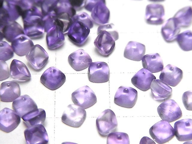 [Video] High Quality Amethyst AAA Sugarloaf Cut 4x4mm 5pcs