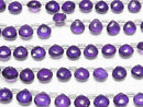 [Video]High Quality Amethyst AAA Chestnut Faceted Briolette half or 1strand beads (aprx.7inch/18cm)