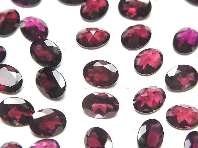 [Video]High Quality Rhodolite Garnet AAA Loose stone Oval Faceted 8x6mm 2pcs