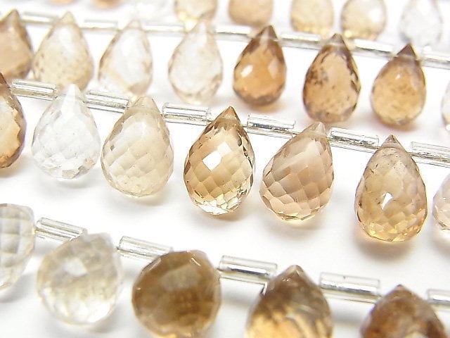 Drop, Faceted Briolette, Topaz Gemstone Beads