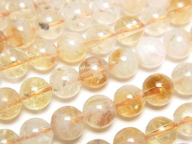 [Video] Bi-color Citrine AA Round 6mm 1-strand beads (approx. 15 inches/37 cm)