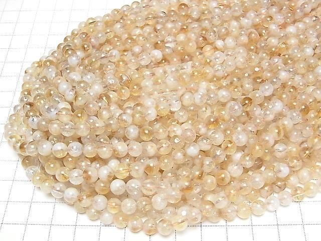 [Video] Bi-color Citrine AA Round 6mm 1-strand beads (approx. 15 inches/37 cm)
