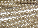 [Video]Shell Pearl Gold Round 4mm 1strand beads (aprx.15inch/38cm)