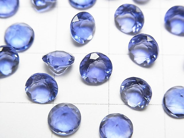 [Video] High Quality Color Change Fluorite AAA Loose stone Round Faceted 6x6x4mm 2pcs