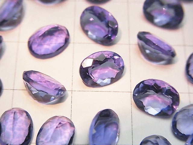 [Video] High Quality Color Change Fluorite AAA Loose stone Oval Faceted 8x6x4mm 2pcs