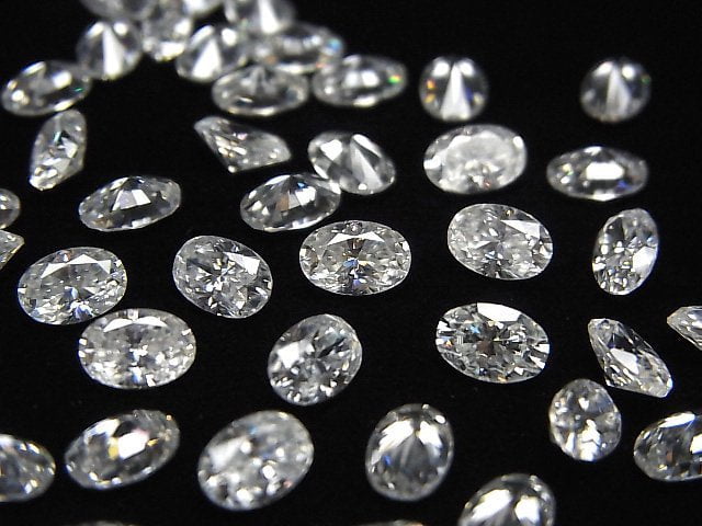 [Video] Moissanite AAA Loose stone Oval Faceted 6x4mm [Clear] 1pc